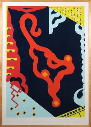 Cecile van der Heiden - Zeefdruk, Zonder titel - Ingelijst (Groot) verkocht voor € 40!