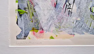 Ron Gennisse - Grote abstract-express. Hoogdruk "de zittende mens II" - zeer kleine oplage (6) kopen? Bied vanaf 37!