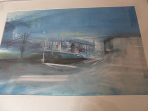 Bert Bruijn - Prachtig werk van Bert Bruijn: Gouache (groot), gesigneerd '1986'. Ingelijst. kopen? Bied vanaf 40!