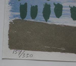 Klaas Gubbels - litho: de heg - 2007 (prachtige houten lijst) kopen? Bied vanaf 225!