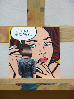 Gerard Boersma - Ohh Alright (Vrouw kijkend naar schilderij van Roy Lichtenstein) kopen? Bied vanaf 75!