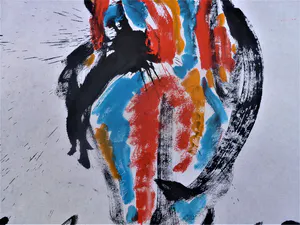 Anton Heyboer - Moeder en kind De oermoeder Mooie krachtige sierlijke schildering kopen? Bied vanaf 400!