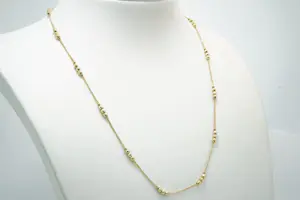 78 - Sierlijk 14 karaats geelgouden gourmette collier met bolletjes 48 cm lang kopen? Bied vanaf 190!