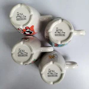 N.V. Porselein- en Tegelfabriek Mosa - Marianne Rebel - koffiebekers (4) kopen? Bied vanaf 20!
