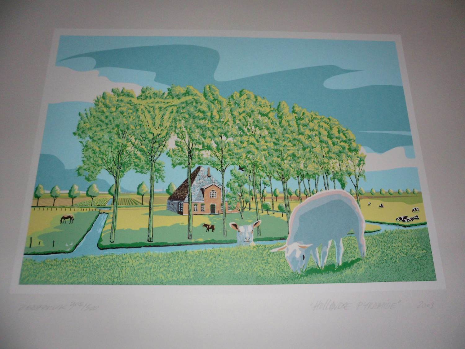 Marcus van Hoorn - Zeefdruk, Titel, "Hollandse Pyramide" kopen? Bied vanaf 35!