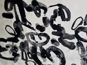 Gert Dumbar - Een map met 6 diverse SEPIA INKT op papier (ook op achterzijde) Abstract kopen? Bied vanaf 41!