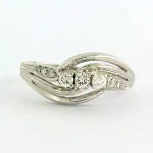 14k witgouden ring bezet met briljant en single cut geslepen diamant tot. 0.35ct kaufen? Bieten Sie von 625!