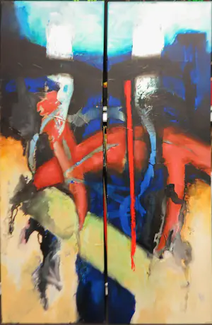 Hans Vanhorck - Olieverf, The Structure Beneath - Tweeluik (Zeer Groot) kopen? Bied vanaf 200!