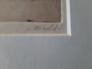 Arnold van Griensven - Ets, Titel, "Op weg ". 1972 kopen? Bied vanaf 40!