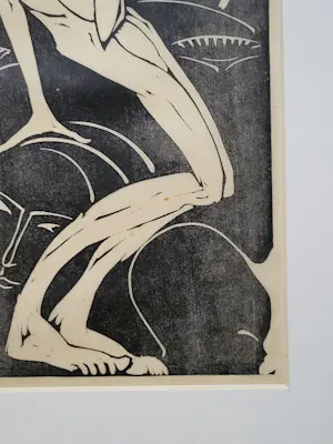 Hildo Krop - houtsnede 'Dodenakker' kopen? Bied vanaf 45!