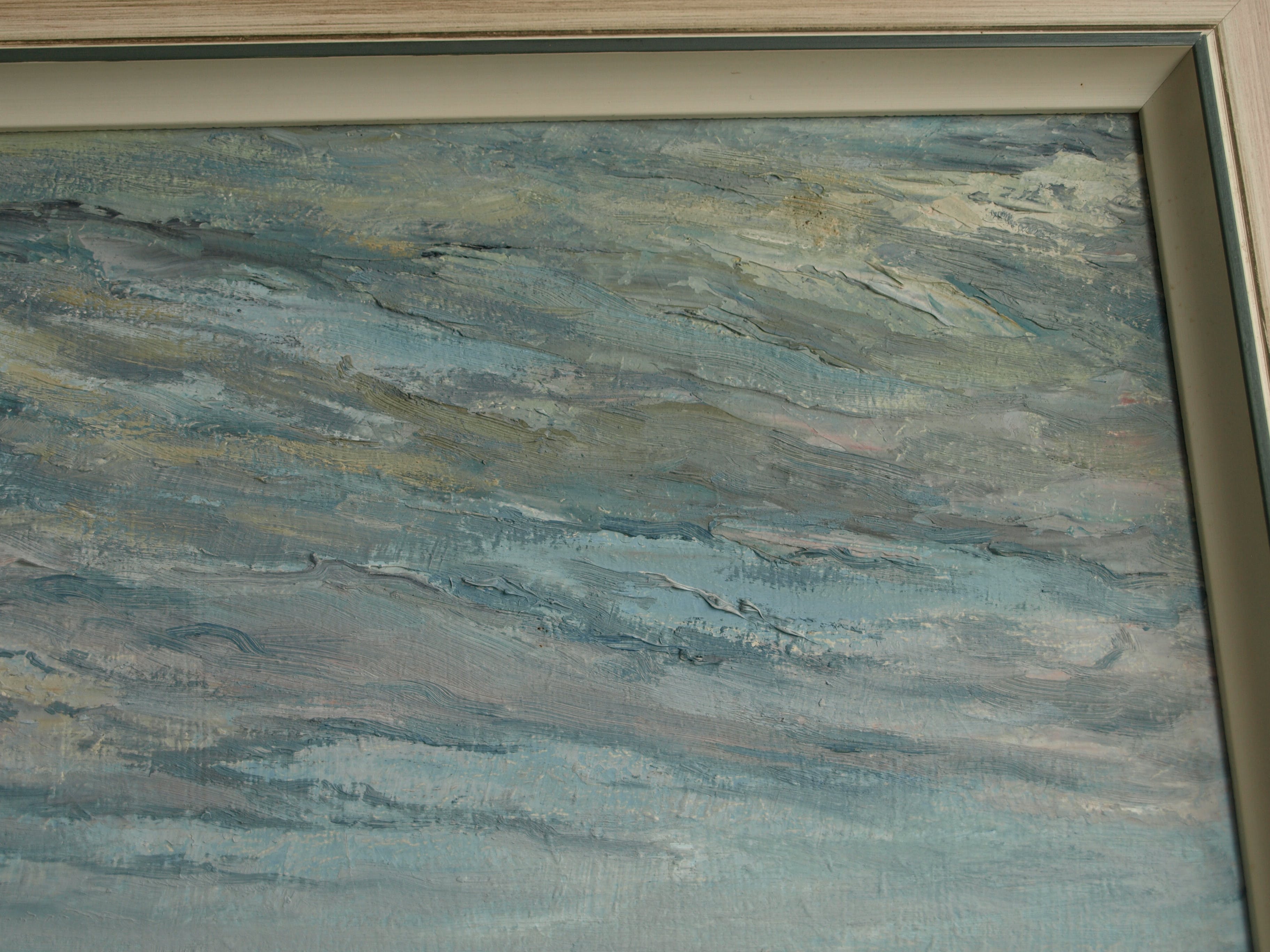 Niet of onleesbaar gesigneerd - Olieverf op paneel , Aan de kust – gesigneerd & ingelijst – 1972 kopen? Bied vanaf 1!