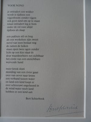 Nono Reinhold - 5 kleuren ets -1983 + gesigneerd gedicht Bert Schierbeek kopen? Bied vanaf 60!