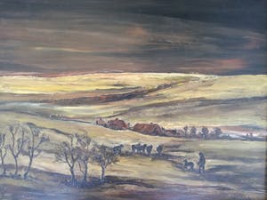 Georges Teugels - Herder met kudde schapen kopen? Bied vanaf 40!