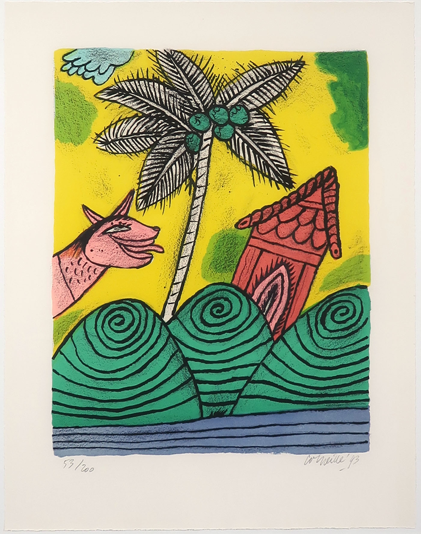 Corneille - Zeefdruk, Memoire de Bali - Ingelijst kopen? Bied vanaf 140!