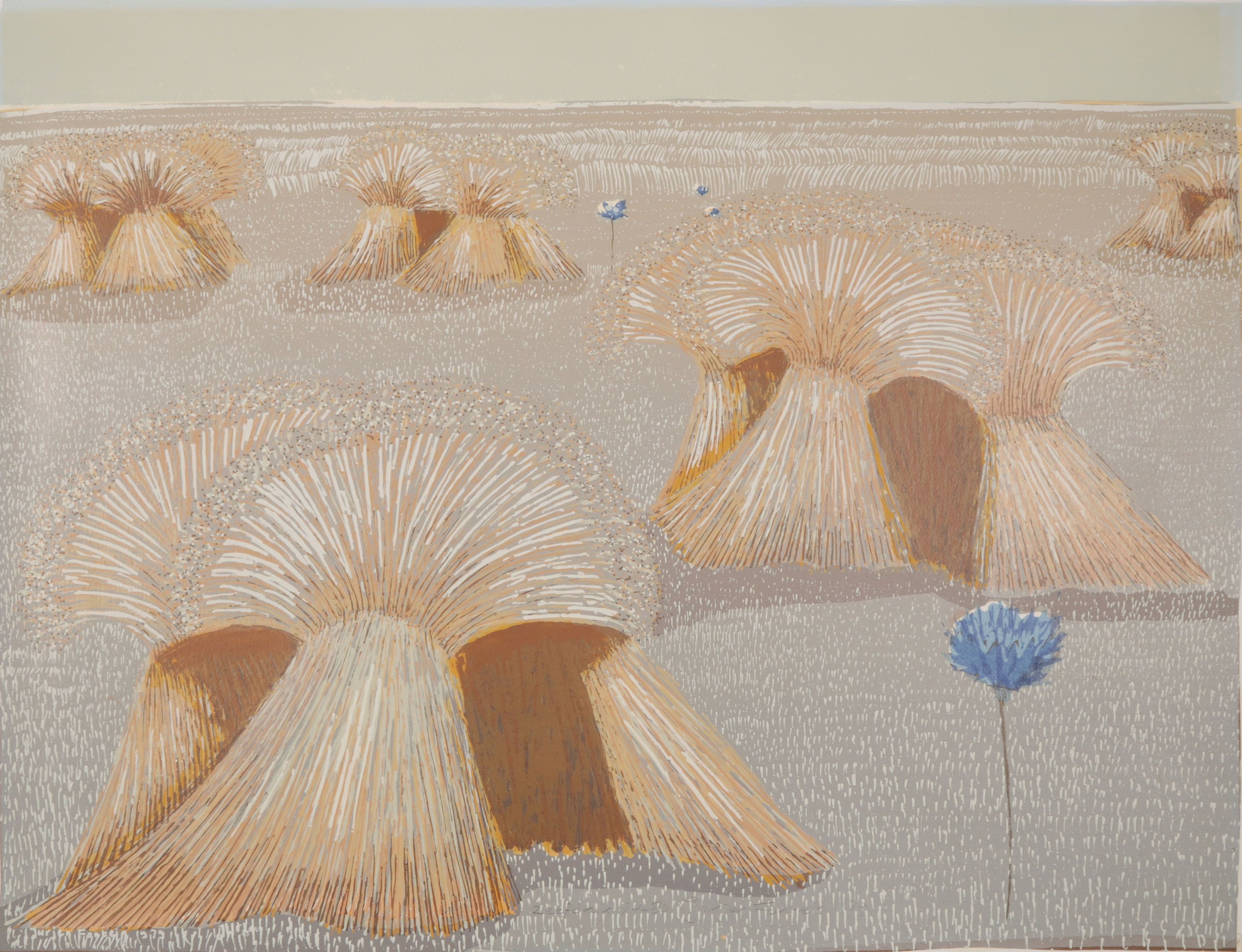 Jurjen Fontein - Zeefdruk, Korenbloemen kopen? Bied vanaf 1!