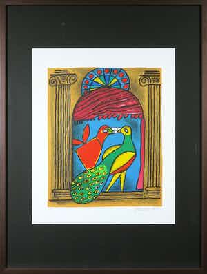 Corneille - Zeefdruk, Mémoire de Cuba V - Ingelijst verkocht voor € 1!