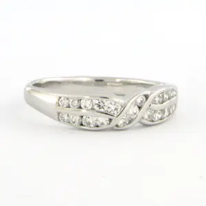 14k wit gouden ring met briljant geslepen diamant tot. 0.42ct – F/G - VS/SI kopen? Bied vanaf 480!