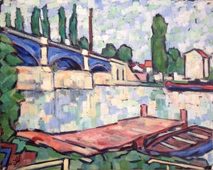 Jan Willem Versteeg - The Bridge at Chatou kopen? Bied vanaf 75!