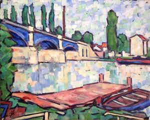 Jan Willem Versteeg - The Bridge at Chatou verkocht voor € 75!