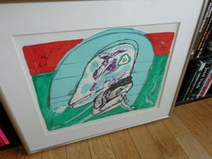 Lucebert - TYPISCHE FIGURATIE / KLEURLITHO / 71x86cm / KADER / SIG kopen? Bied vanaf 155!
