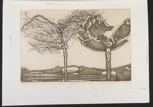 Pauline Braat - Ets, Landschap kopen? Bied vanaf 1!