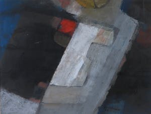 Jos Schimmer - Gouache op papier, Zonder titel - Ingelijst (Groot) kopen? Bied vanaf 150!