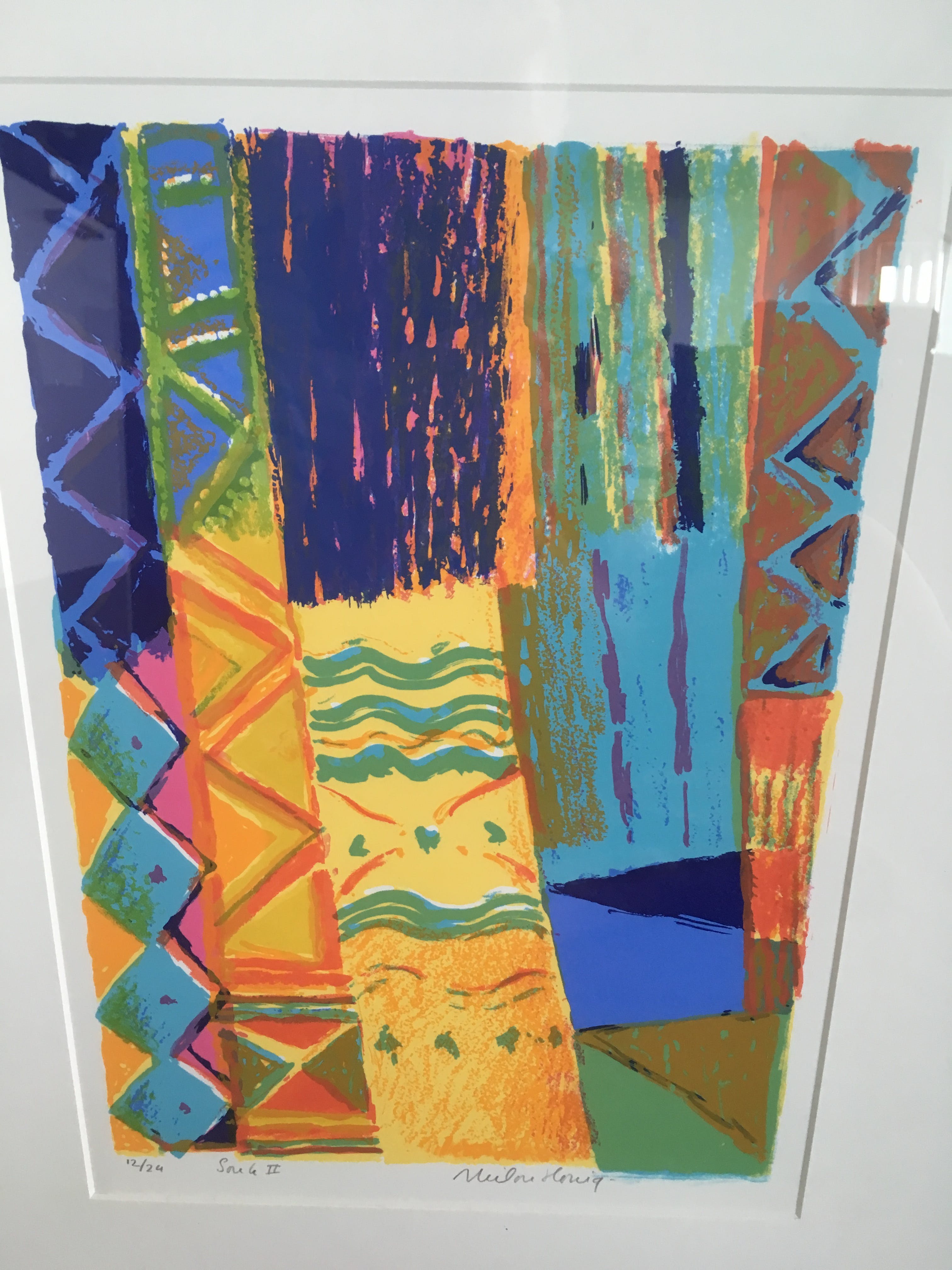 Milou Honig - Zeefdruk ‘ Snek II ‘ ingelijst. kopen? Bied vanaf 35!