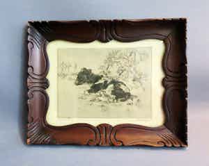 Sjoerd Kuperus - (1893-1988) Liggend kalf in de weide verkocht voor € 60!