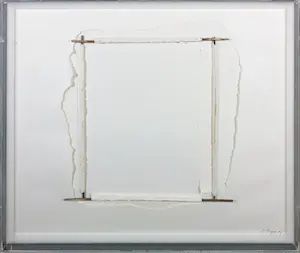 Cornelius Rogge - Reliëf van papier en hout, Zonder titel (in plexiglas box) kaufen? Bieten Sie von 200!