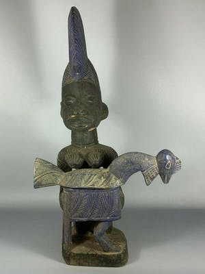 Yoruba - 200532 - Tribal used African Yoruba medicin pot - Nigeria. kopen? Bied vanaf 150!