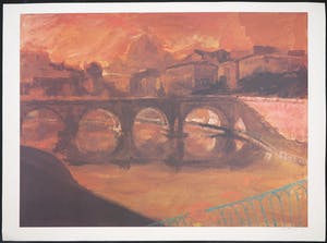 Niet of onleesbaar gesigneerd - Lot van vier offets, Diverse voorstellingen kopen? Bied vanaf 1!