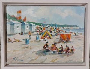 Niet of onleesbaar gesigneerd - Strandgezicht kopen? Bied vanaf 1!