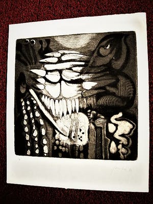 Jan Cox - Prominent Graficus - 1963 - Grote Ets "Puzzles" potloodgesignd -Kleine oplage!! kopen? Bied vanaf 40!