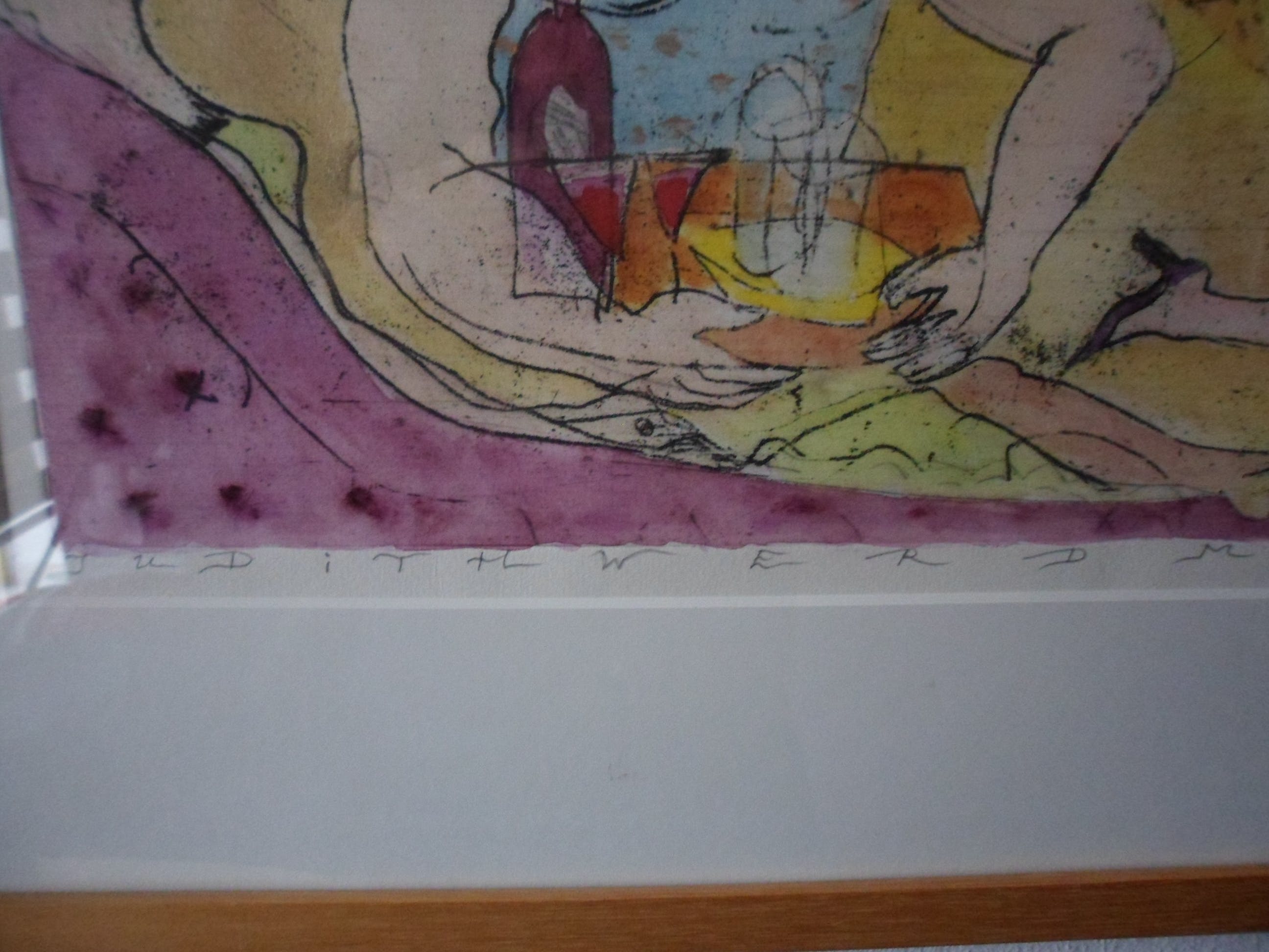Judith Werdmuller von Elgg - Gemengde techniek op papier, Titel,"Vowel". kopen? Bied vanaf 20!