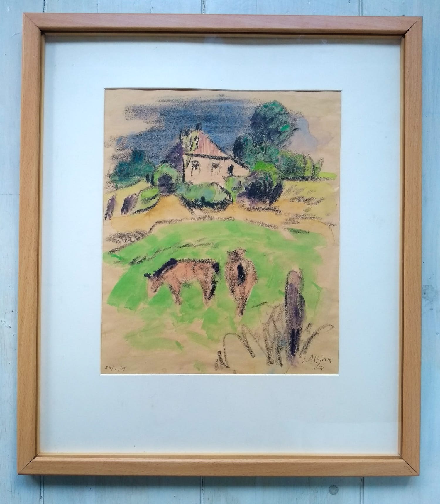 Jan Altink - Landschap met huis in de verte verkocht voor € 625!