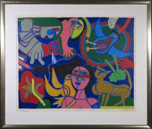 Corneille - Zeefdruk, Enchantement du Printemps - Ingelijst (Groot) kopen? Bied vanaf 450!