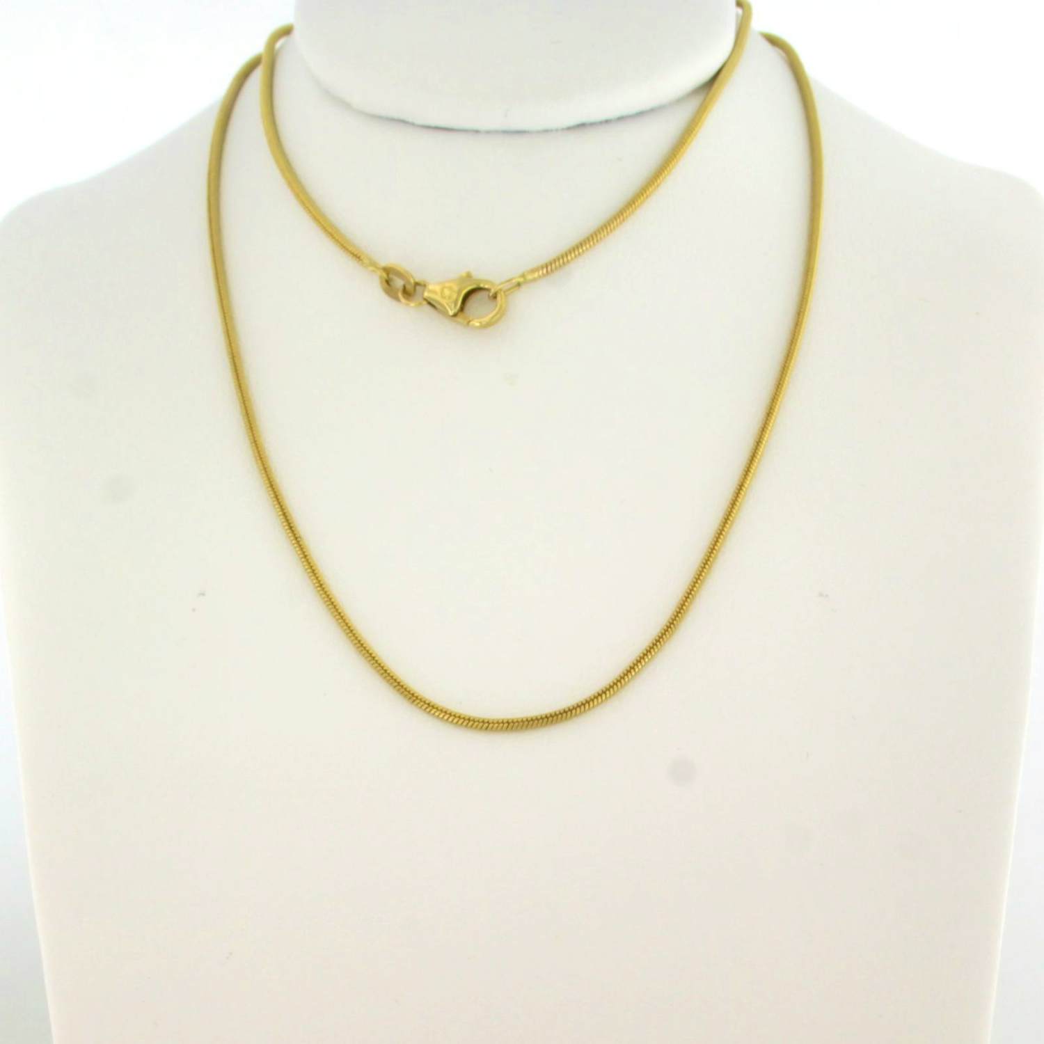 14k geelgouden slangen collier - 4.9 gram - 50 cm lang kopen? Bied vanaf 440!