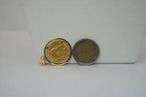 2544b- 18 Krt gouden montuur met losse Britse Sovereign munt Edward VII 1908 kopen? Bied vanaf 290!