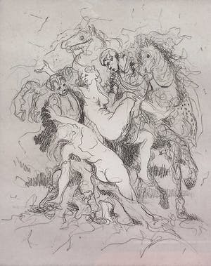 Ronald Tolman - Roof der Sabijnse maagden, aquatint ets (mooi ingelijst) kopen? Bied vanaf 100!