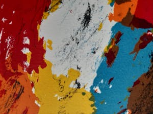 Eugene Brands - Litho, Streaming against black. Nieuwe houten lijst met museumglas. kopen? Bied vanaf 275!