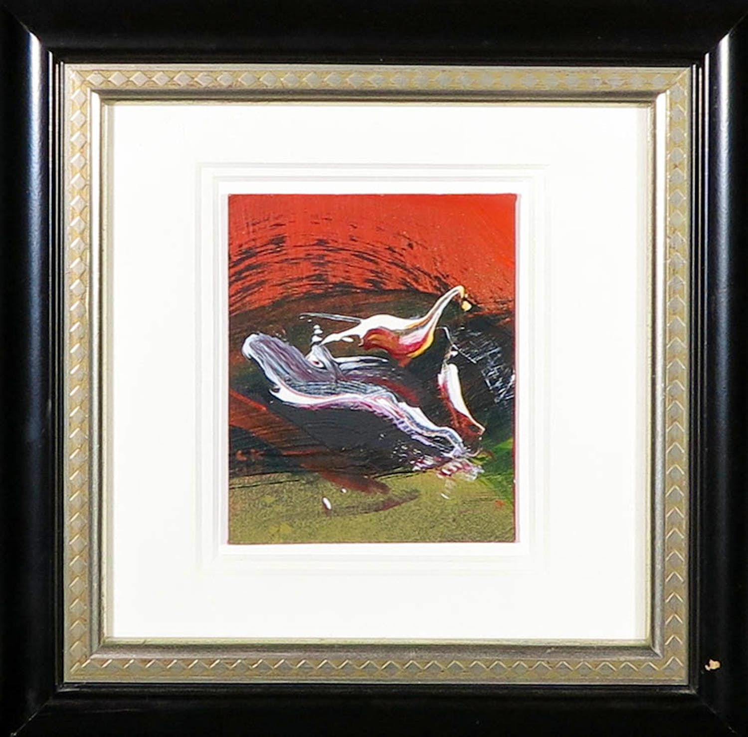 Loes Kurpershoek - Acryl op paneel, Zonder titel - Ingelijst verkocht voor € 50!