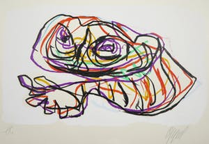 Karel Appel - Zeefdruk, Kikker kopen? Bied vanaf 800!