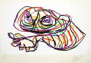 Karel Appel - Zeefdruk, Kikker verkocht voor € 800!