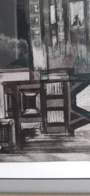 Piet Koenen - geometrisch werk in zeer lage oplagen, twee stuks, fraai ingelijst kopen? Bied vanaf 45!