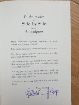 Gilbert & George - Side by Side - Hand gemarmerd boekje door de kunstenaars kopen? Bied vanaf 250!