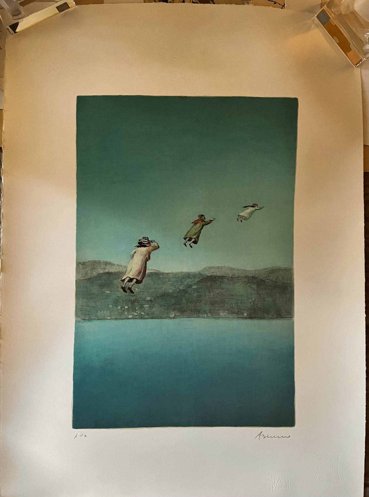 Antonio Bueno - Lithografie "Verso il Paradiso" E.A handgesigneerd met COA verkocht voor € 74!