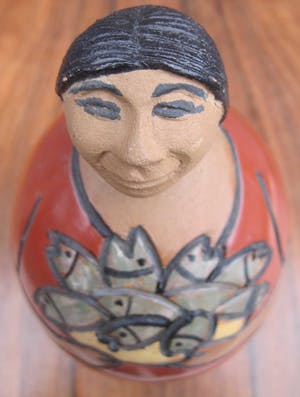 Niet of onleesbaar gesigneerd - Vis verkoopster kopen? Bied vanaf 10!