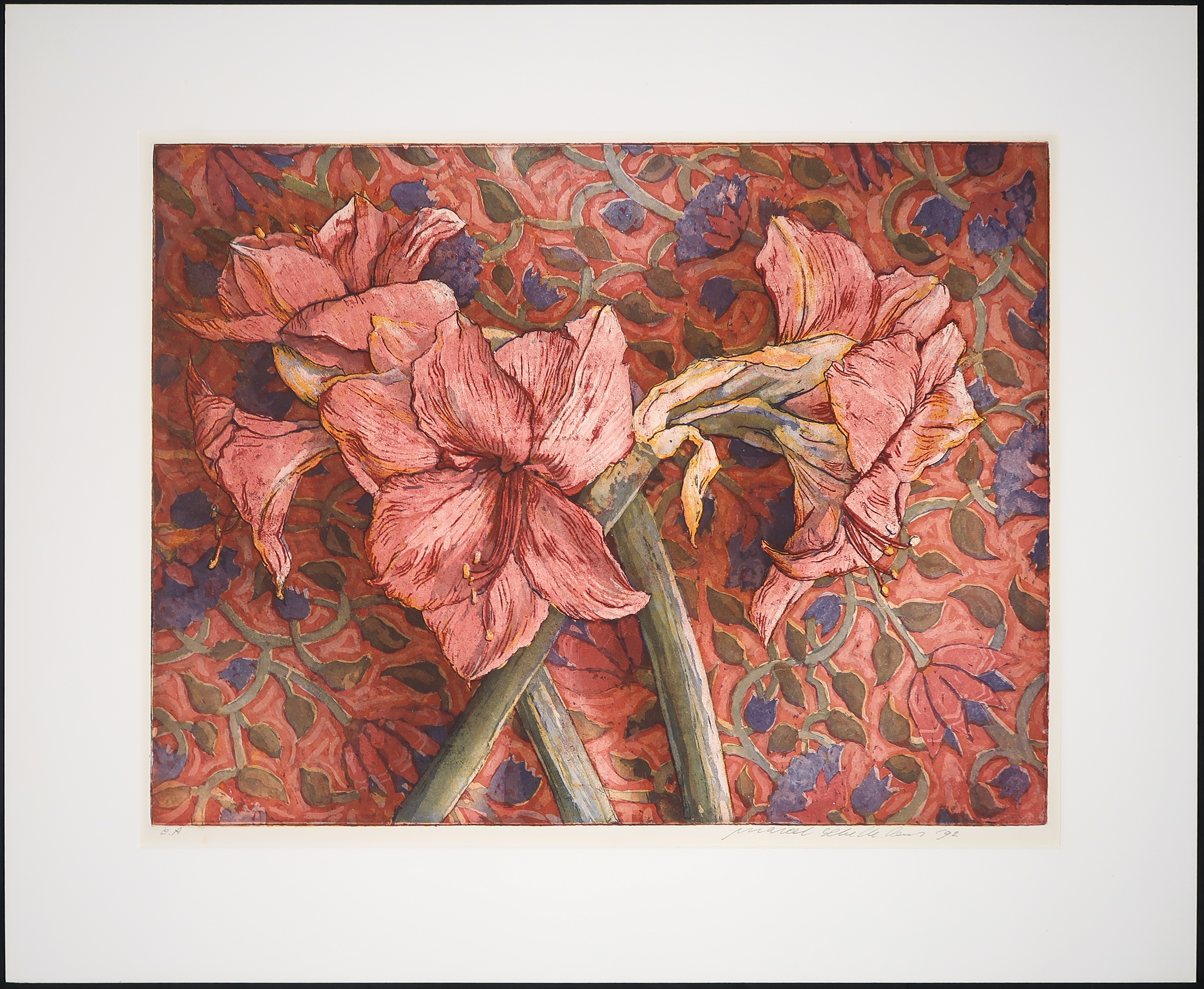 Marcel Schellekens - Kleurenets, Amaryllissen voor behang kopen? Bied vanaf 50!