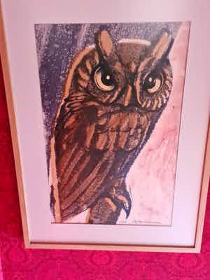 Alfons Van Meirvenne - Uil op tak verkocht voor € 100!