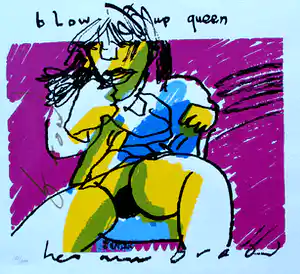 Herman Brood - zeefdruk: Blow up Queen verkocht voor € 399!